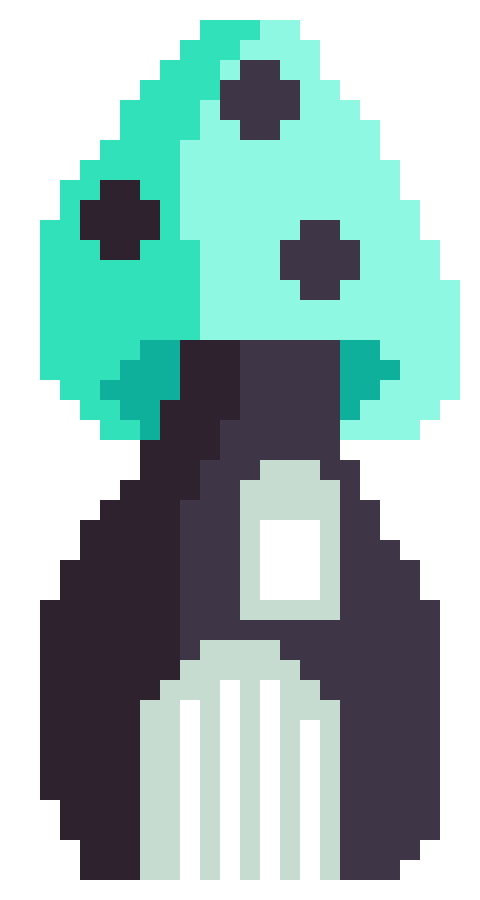 Cyan Mushroom House|100