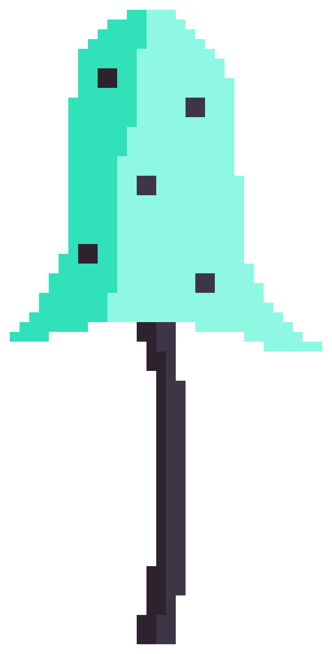 Giant Glowing Cyan Mushroom|100