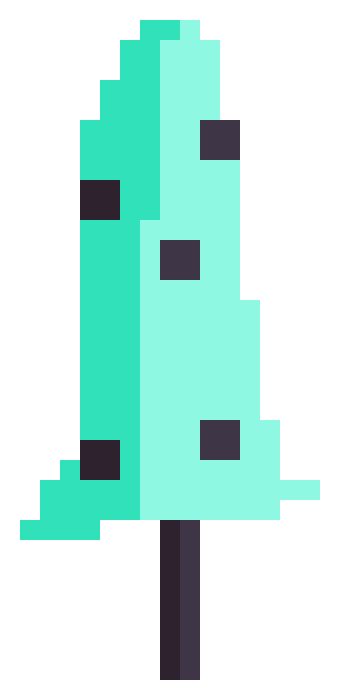 Glowing Cyan Mushroom|100